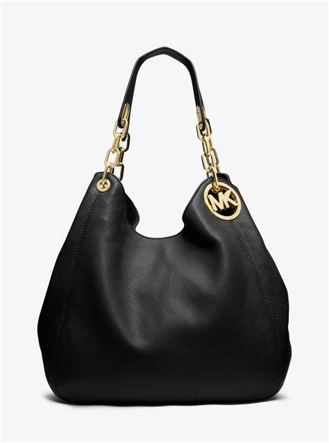 michael michael kors fulton large leather shoulder tote|Michael Kors fulton shoulder bag.